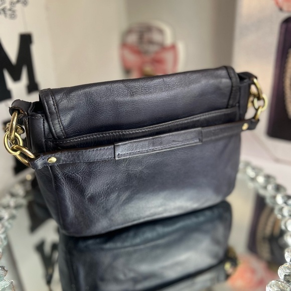 Coach Black Leather Shoulder Bag with Gold Hardware - Picture 4 of 13